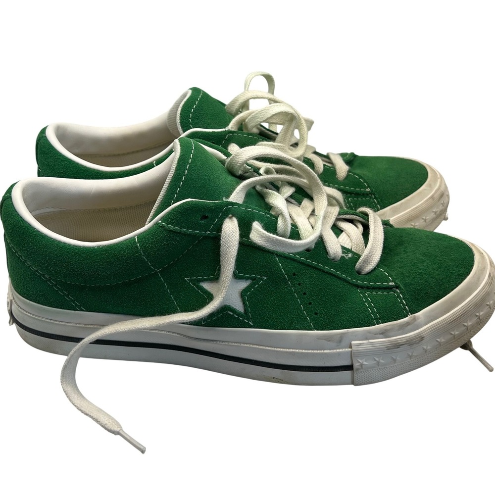 Converse One Star Ox Green Suede White Sneakers Shoes A15098C Men's Sz 7